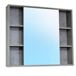 07 Зеркальный шкаф БОСТОН (бетон) 800