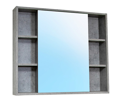 07 Зеркальный шкаф БОСТОН (бетон) 800