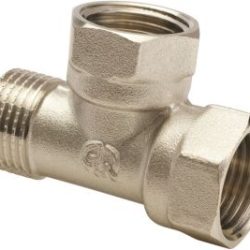 Тройник латунный 20Вх20Вх20Н никель