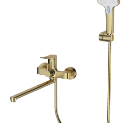 29 Смеситель для ванны с длин. изливом 350мм  (золото) СВ8229