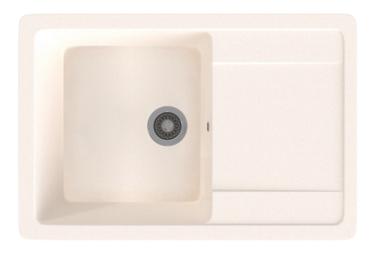 Мойка ML-GMS15 СТАНДАРТ с крылом, белый (331), 640*505*185мм