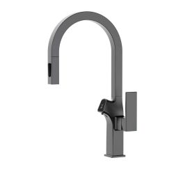 43 Смеситель для кухни + ДОЗАТОР Люкс А3743-3 (Графит)