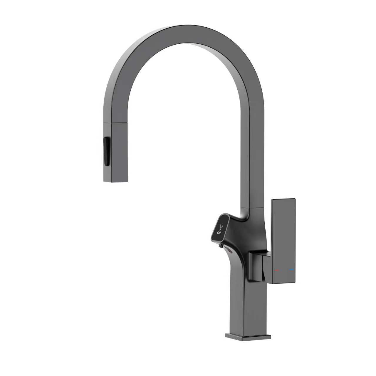 43 Смеситель для кухни + ДОЗАТОР Люкс А3743-3 (Графит)