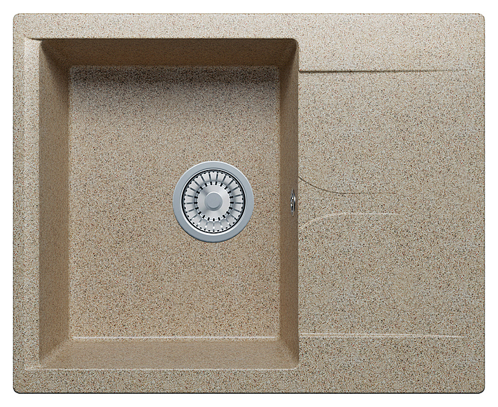 Мойка GALS-620 (аналог F-07) с крылом, песочный (302), 500*620*200мм