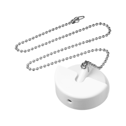 Набор белый (держатель для пробки+пробка с мет.цепочкой 50 см)