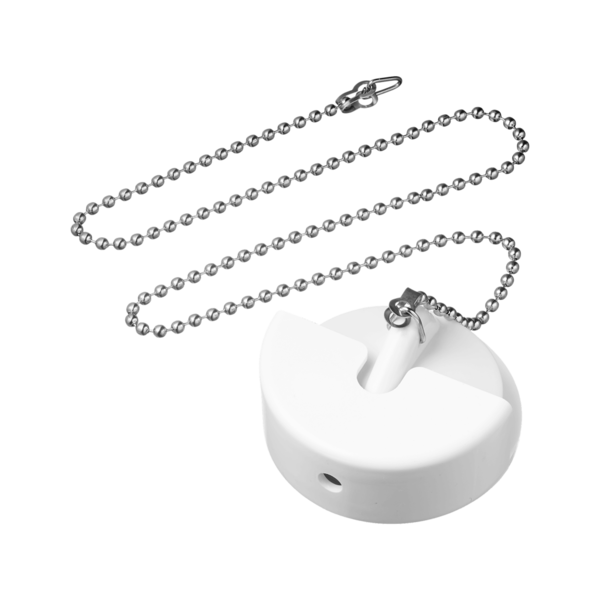 Набор белый (держатель для пробки+пробка с мет.цепочкой 50 см)