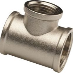 Тройник латунный 20Вх15Вх20В никель