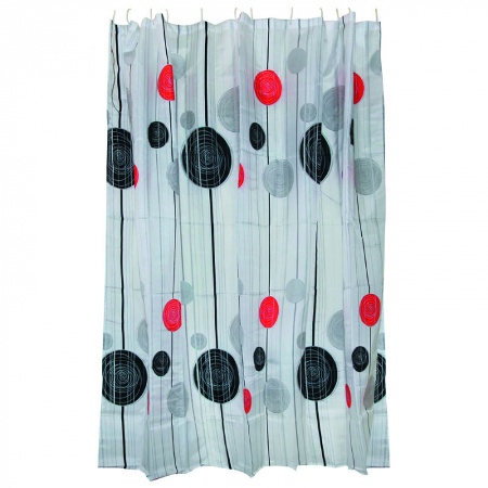 Штора д/ванной п/э "Венеция", 12 декор. колец, 180*180см, арт.000873, Рыжий Кот