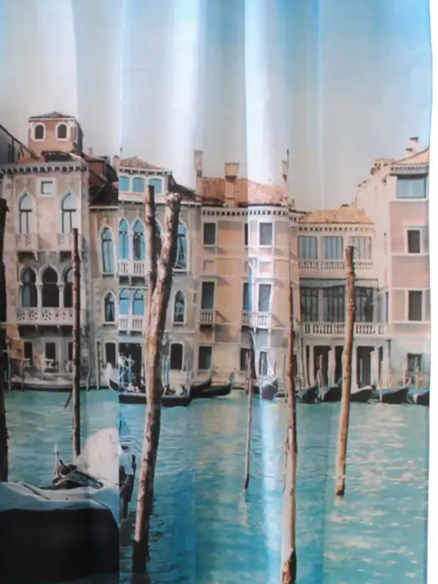 Штора д/ванной п/э "Венеция", 12 декор. колец, 180*180см, арт.000873, Рыжий Кот