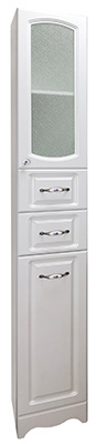 17 Шкаф колонна Наталия 300 (2 дв.+2 ящ.) (Белый)  Правый