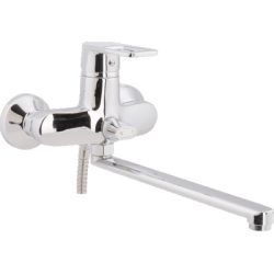 55 Смеситель для ванны с длин изливом 350 мм. с дивер СВ9255