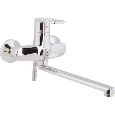 55 Смеситель для ванны с длин изливом 350 мм. с дивер СВ9255