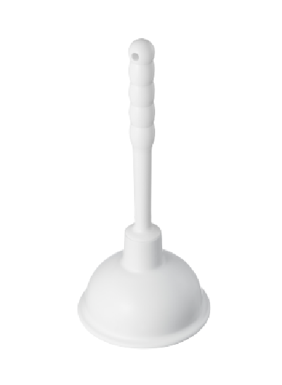 Вантуз-Гигант конический белый, диам.172 мм, ручка пластмассовая h-319мм