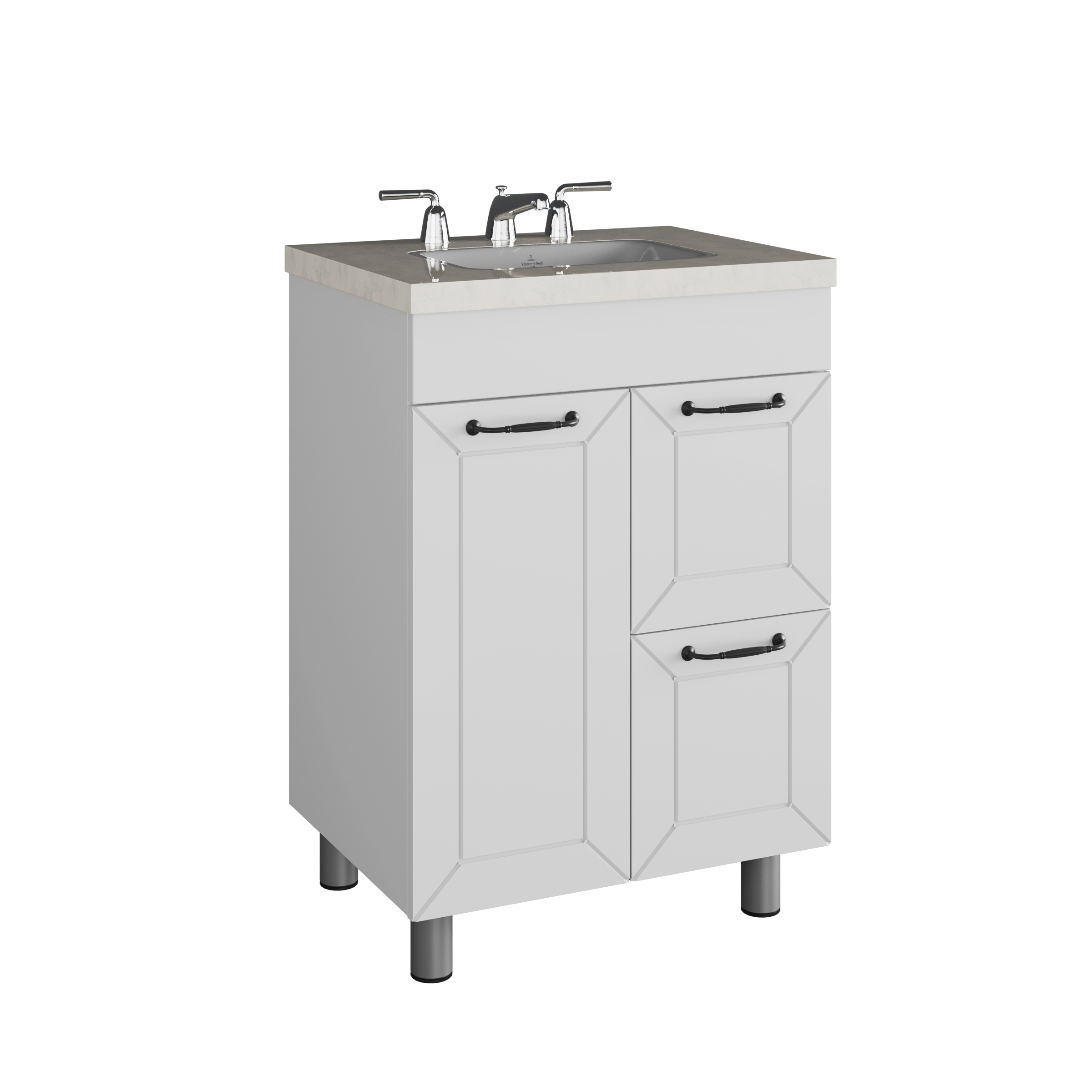 Тумба Авалон (50 2 ящика (Белый) под Como 50)