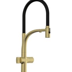 48 Смеситель для кухни + РОДНИК А3748-4 Люкс (Матовое золото)