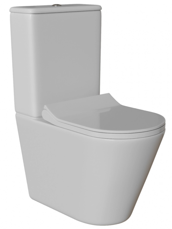 Унитаз-компакт безободковый WAVE ALEO Tornado1.0, гор,ниж,2-кн.арм,сид.полипр,м/л,быстр,БЕЛЫЙ глянец