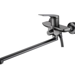 17 Смеситель для ванны с длин изливом 350 мм. с дивер Люкс А8217