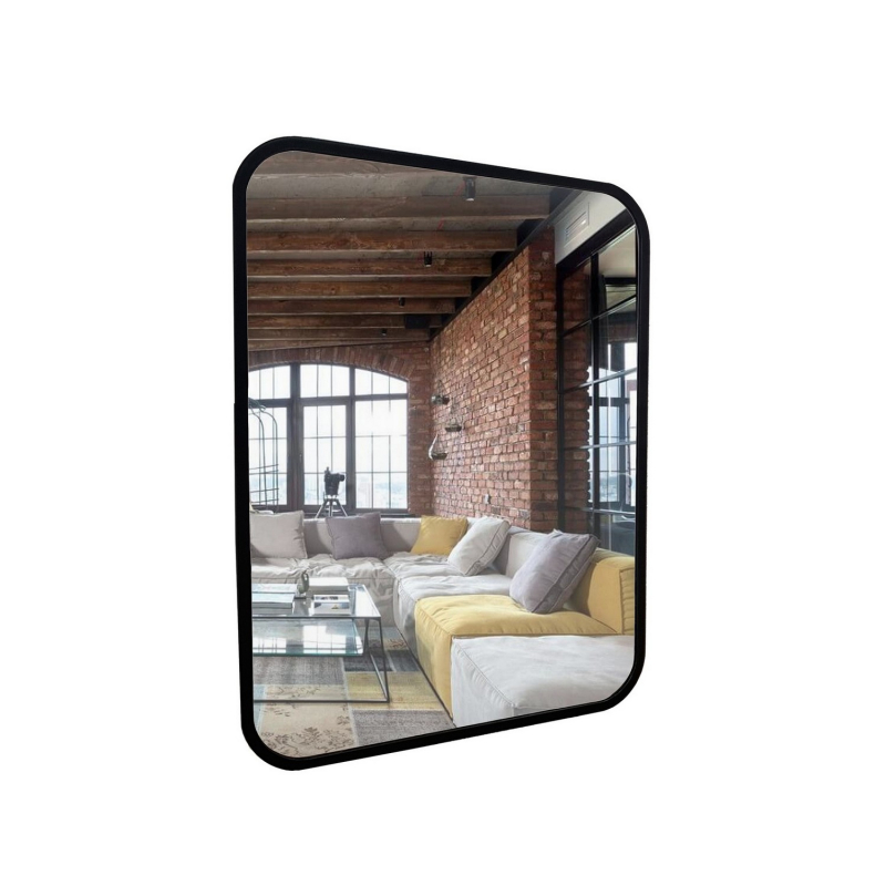 Зеркало MIXLINE "Мальта-лофт" 600*800, пластиковая рама черная