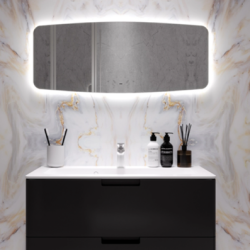 Зеркало MIXLINE "Леон" 1000*450 (ШВ) открытая светодиодная подсветка, бесконтактный сенсор