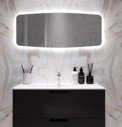 Зеркало MIXLINE "Леон" 1000*450 (ШВ) открытая светодиодная подсветка, бесконтактный сенсор