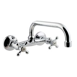 08 Смеситель для кухни настенный с верхним изливом 20 см. С7008