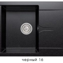 Мойка GALS-620 (аналог F-07) с крылом, черная (16), 500*620*200мм