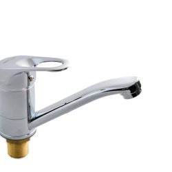 42 Смеситель для кухни средний нос c гайкой  С4142