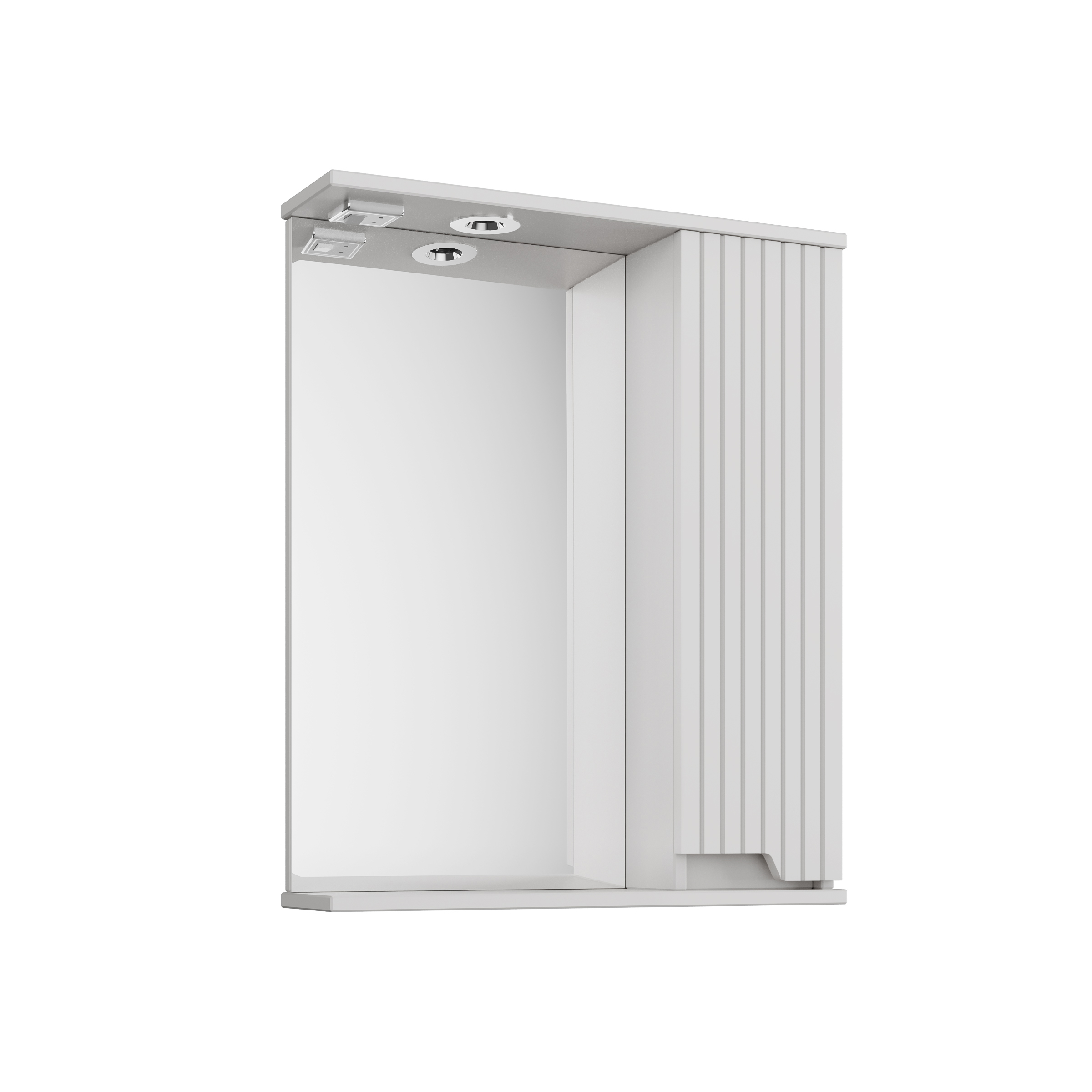 Зеркальный шкаф Асти (60 (Белый) Правый)