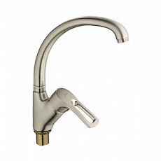 25 Смеситель для кухни с гайкой (утка) сатин СВ4325-6