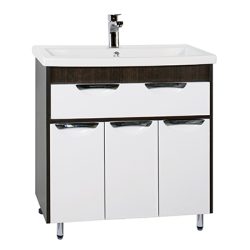 26 Тумба Прадо 800 (3 дв.+1 ящ.) (венге+белый) под ум. COMO 80 VERSAL