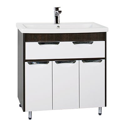 26 Тумба Прадо 800 (3 дв.+1 ящ.) (венге+белый) под ум. COMO 80 VERSAL