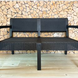 Диван ротанг "Leto" 2-х местный (Espresso)