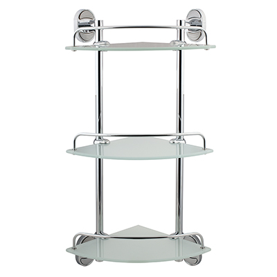 23 Полка  угловая 3-ярусная (стекло) С2023