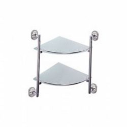 22 Полка  угловая 2-ярусная (стекло) С2022