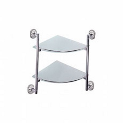 22 Полка  угловая 2-ярусная (стекло) С2022