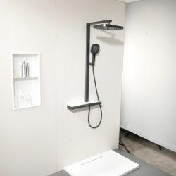 98 Душевая система со смесителем и тропическим душем (графит) СВ8798-2