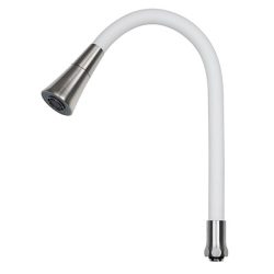 Излив гибкий  НЕРЖ. Белый СГ70W