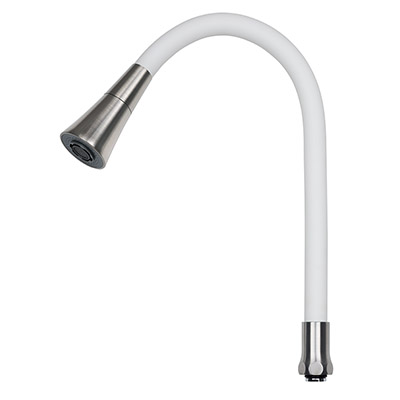 Излив гибкий  НЕРЖ. Белый СГ70W