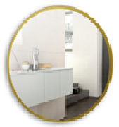 Зеркало MIXLINE "Ренуар" D770 без подсветки, золотое обрамление