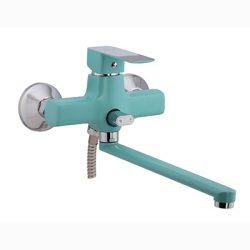 34 Смеситель для ванны с длин. изливом бирюзовый С8234