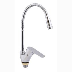 15 Смеситель для кухни с гайкой с гибким изливом С3515