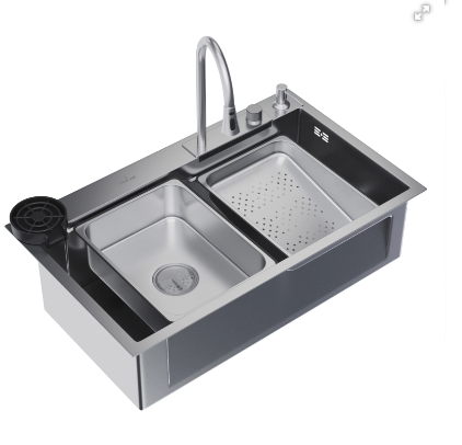 Мойка настол.монтаж 75х46 (3,0) вып 3 1/2 MIXLINE PRO 21,5см с сиф.(сатин)+доз+смесит+кол+д/р+о/с