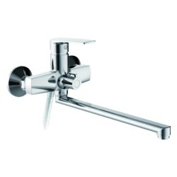 02 Смеситель для ванны с длин изливом 300 мм. с дивер СВ8202