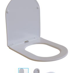 Сиденье для унитаза WAVE TREND дюропласт, микролифт БЕЛЫЙ глянец