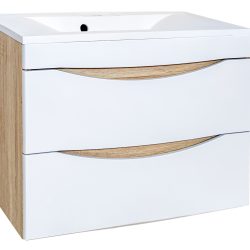 09 Тумба МИЛАНА 650 подвесная (дуб сонома светлый)  под умыв.Paola Elegante 650