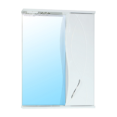 01 Зеркальный шкаф Алекса 55 (белый) лев. VERSAL