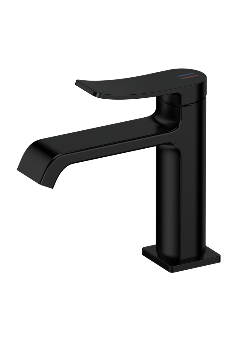 30 Смеситель для умывальника с гайкой (черный) СВ3030