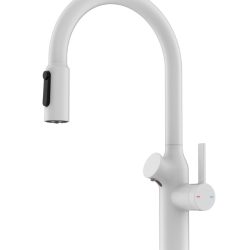 44 Смеситель для кухни + РОДНИК+ДОЗАТОР Люкс А3744-2 (Белый)