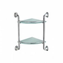 Полка угловая 2-ярусная (стекло) Л1507-2