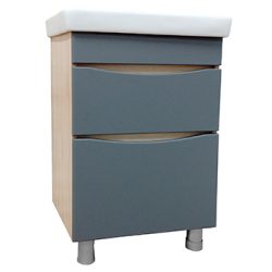 30 Тумба Женева 600 (2 ящика.) (Графит) под ум. Como 60 VERSAL